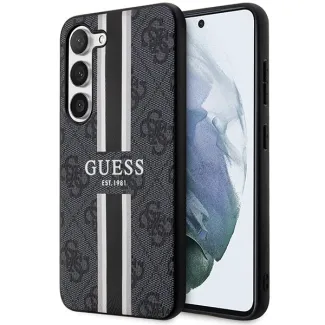 Etui Guess 4G Printed Stripes na Samsung Galaxy S23 - czarne