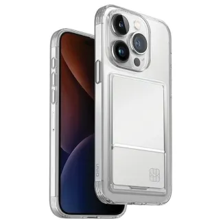 Etui UNIQ Air Fender ID Cardslot do iPhone 15 Pro Max - przezroczyste