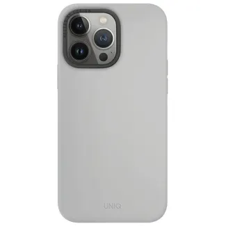 Etui UNIQ Lino Hue Magclick Charging do iPhone 15 Pro Max - jasnoszare