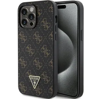 Etui Guess 4G Triangle Metal Logo na iPhone 15 Pro Max - czarne