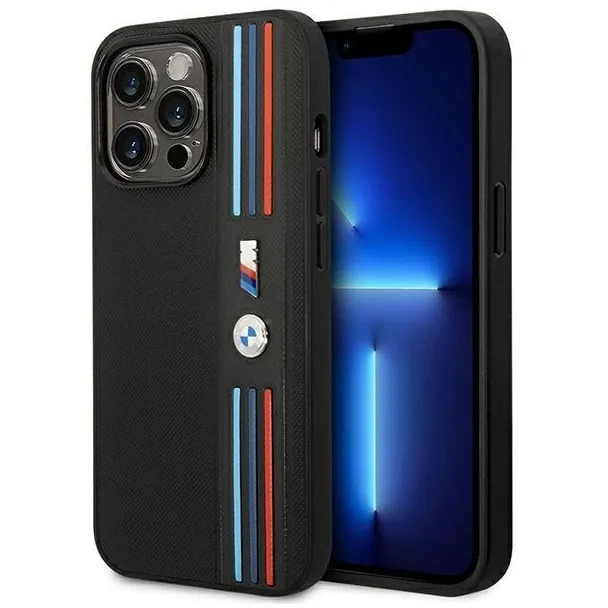 Etui BMW Tricolor M Collection na iPhone 14 Pro - czarne