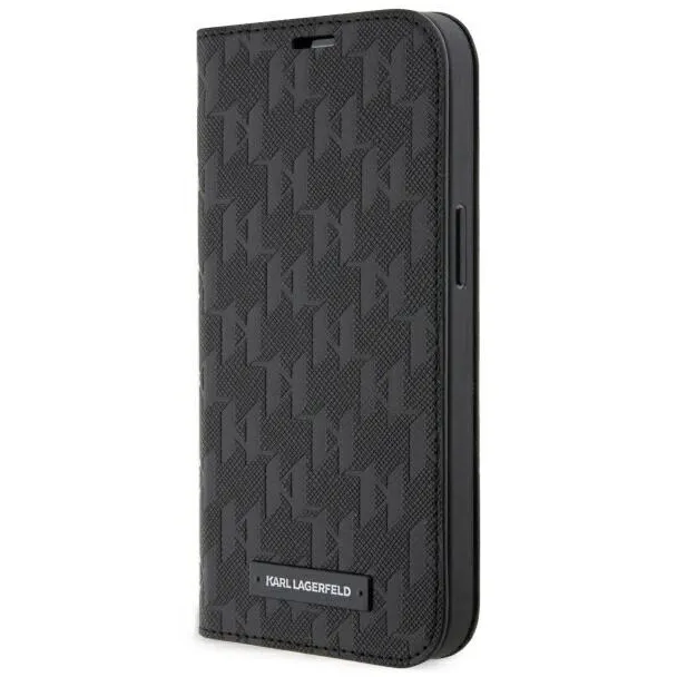 Etui Karl Lagerfeld Saffiano Monogram na iPhone 14 Pro - czarne