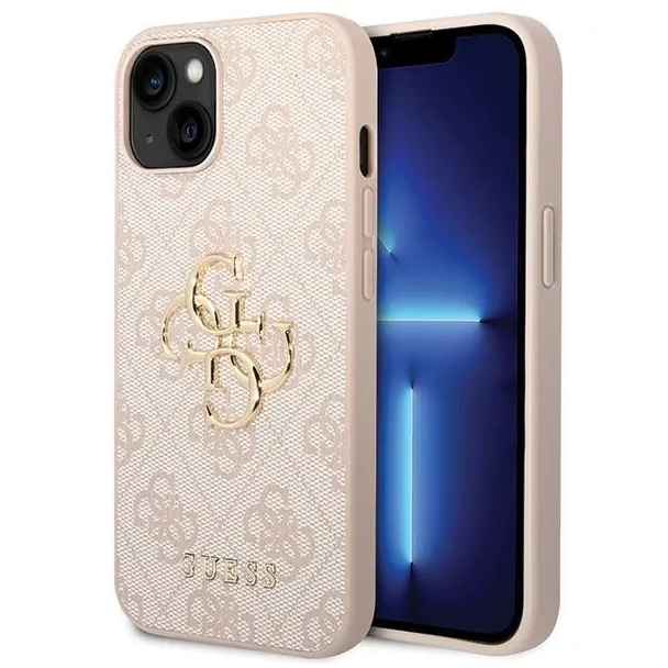 Etui Guess 4G Big Metal Logo na iPhone 15 - różowe