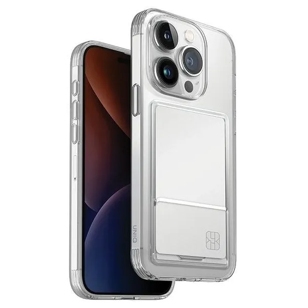 Etui UNIQ Air Fender ID Cardslot do iPhone 15 Pro Max - przezroczyste