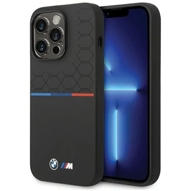 Etui BMW Silicone Pattern na iPhone 15 Pro - czarne