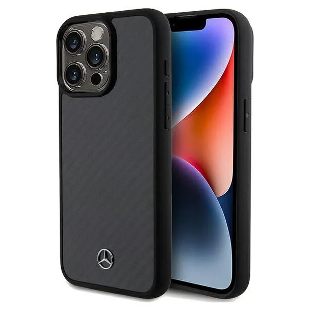 Etui Mercedes Carbon Fiber Dynamic na iPhone 15 Pro Max - czarne