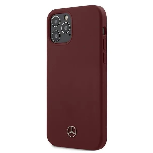 Etui Mercedes Silicone Line na iPhone 12 / iPhone 12 Pro - czerwone