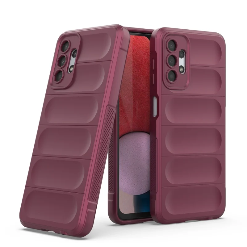 Magic Shield Case etui do Samsung Galaxy A13 5G elastyczny pancerny pokrowiec burgundowy - obrazek 7