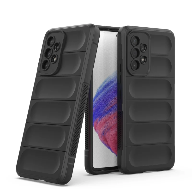 Magic Shield Case etui do Samsung Galaxy A53 5G elastyczny pancerny pokrowiec ciemnoniebieski - obrazek 4