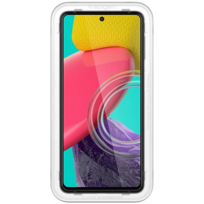 Szkło hartowane Spigen ALM Glass FC na Samsung Galaxy M53 5G - czarne - obrazek 3