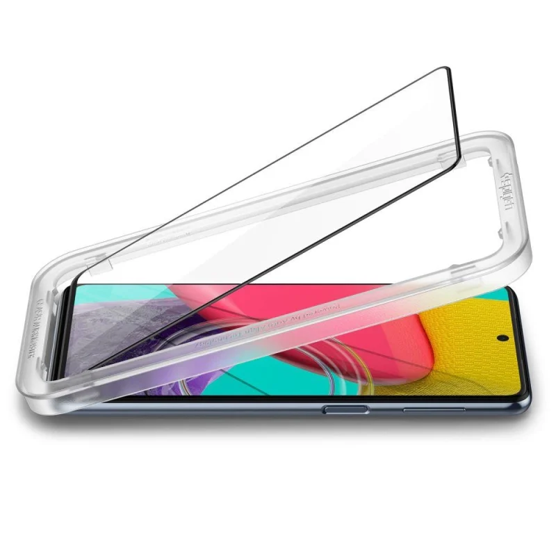 Szkło hartowane Spigen ALM Glass FC na Samsung Galaxy M53 5G - czarne - obrazek 5