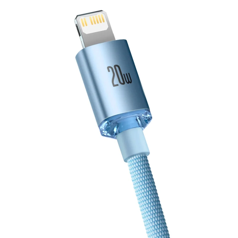 Kabel Baseus CAJY001303 Lightning - USB-C PD 20W 480Mb/s 1,2m - niebieski - obrazek 3