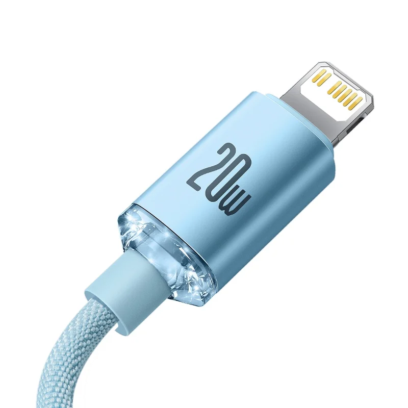 Kabel Baseus CAJY001303 Lightning - USB-C PD 20W 480Mb/s 1,2m - niebieski - obrazek 11