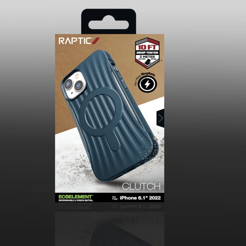 Raptic X-Doria Clutch Built Case etui iPhone 14 z MagSafe pokrowiec plecki niebieski - obrazek 6