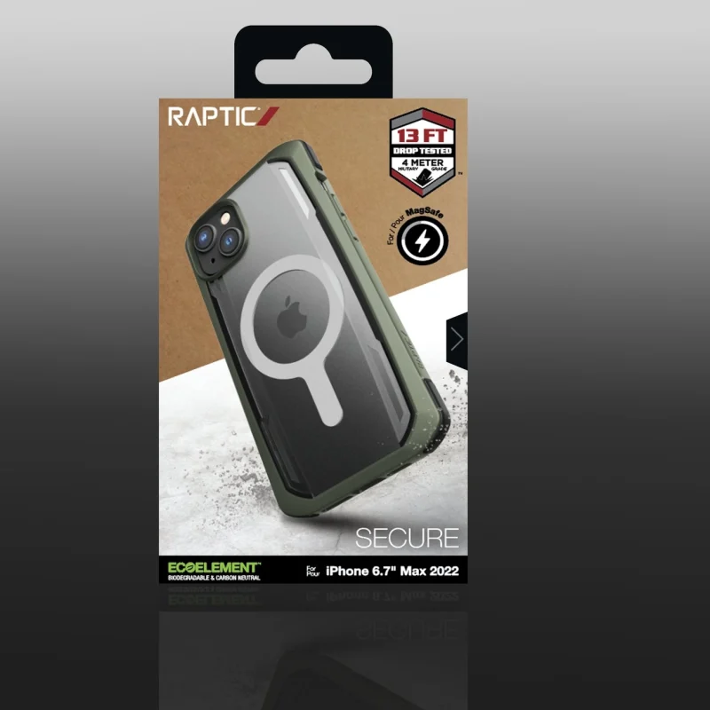 Raptic X-Doria Secure Case etui iPhone 14 Plus z MagSafe pancerny pokrowiec zielony - obrazek 6