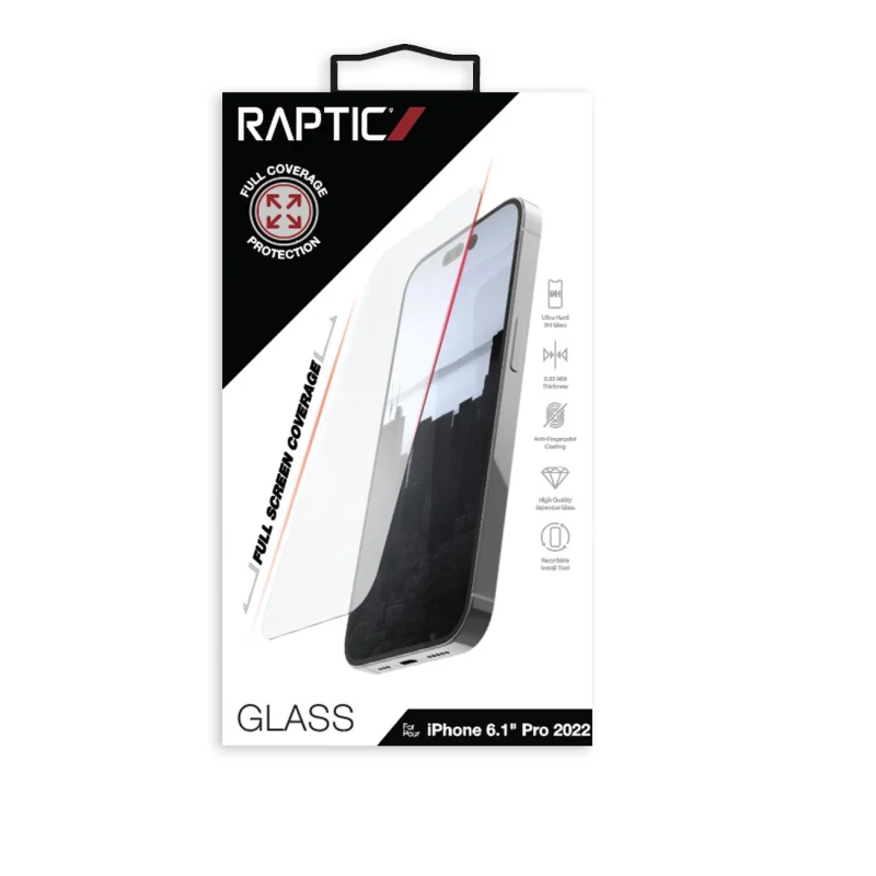 Raptic X-Doria Full Glass szkło hartowane iPhone 14 Pro na cały ekran - obrazek 3