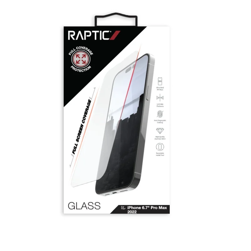 Raptic X-Doria Full Glass szkło hartowane iPhone 14 Pro Max na cały ekran - obrazek 3