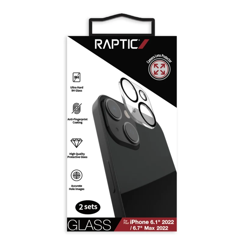 Raptic X-Doria Camera Protector Glass 2x szkło hartowane iPhone 14 na aparat kamerę obiektyw - obrazek 2