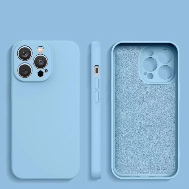 Silicone case etui Xiaomi Redmi Note 11 Pro 5G / 11 Pro / 11E Pro silikonowy pokrowiec jasnoniebieskie - obrazek 2