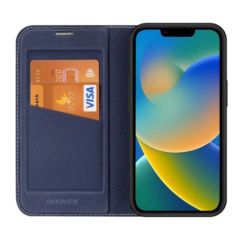 Dux Ducis Skin X2 etui do iPhone 14 Plus pokrowiec z magnetyczną klapką niebieski - obrazek 3