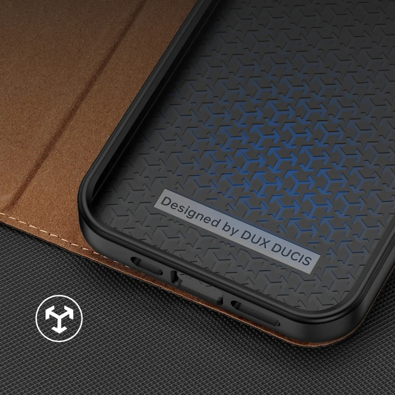 Dux Ducis Skin X2 etui do iPhone 14 Plus pokrowiec z magnetyczną klapką brązowy - obrazek 11