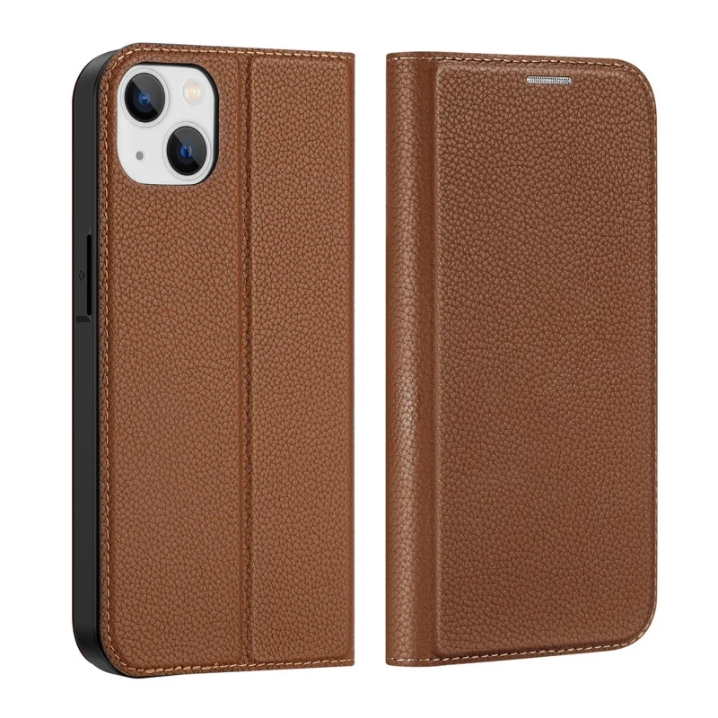 Dux Ducis Skin X2 etui do iPhone 14 Plus pokrowiec z magnetyczną klapką brązowy - obrazek 2