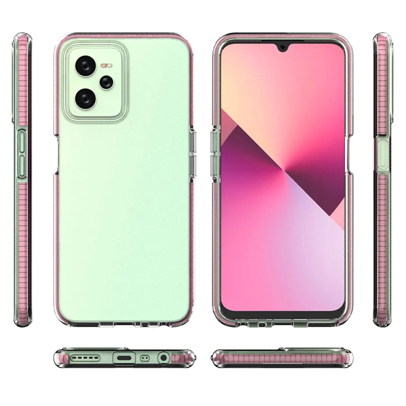 Spring Case etui Realme C35 silikonowy pokrowiec z ramką czarne - obrazek 2