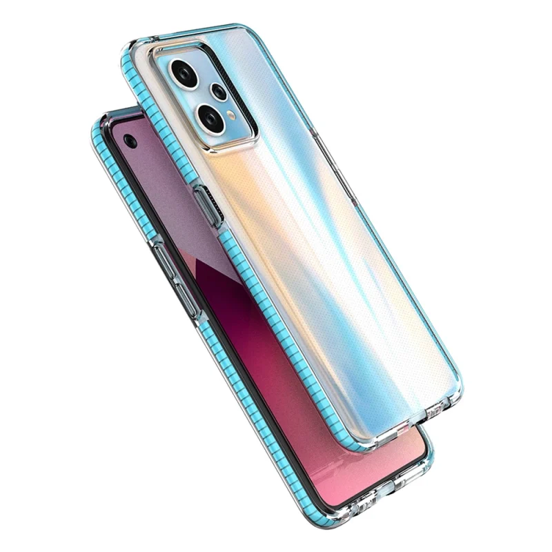 Spring Case etui Realme 9 Pro+ / Realme 9 silikonowy pokrowiec z ramką jasnoróżowe - obrazek 3