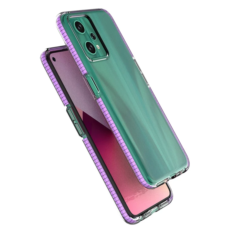 Spring Case etui Realme 9 Pro silikonowy pokrowiec z ramką czarne - obrazek 3