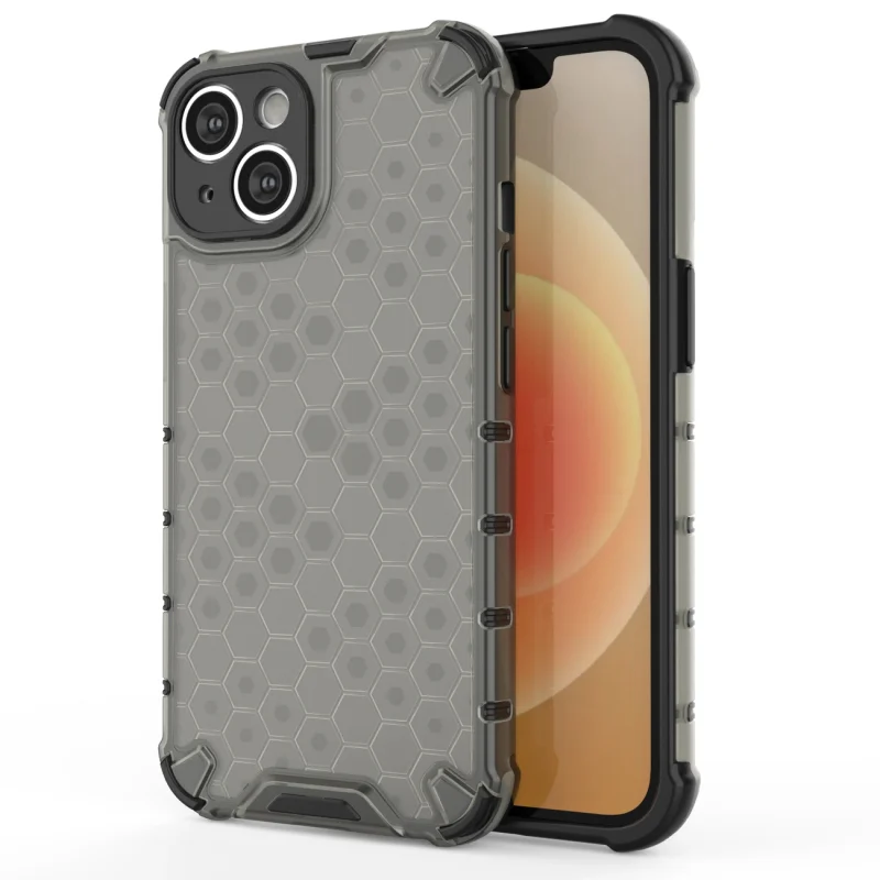 Honeycomb etui iPhone 14 pancerny hybrydowy pokrowiec czarne