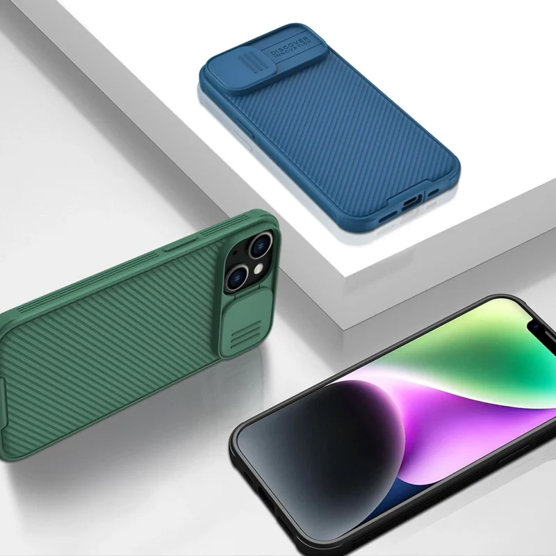 Nillkin CamShield Pro Case etui iPhone 14 / iPhone 13 pancerny pokrowiec osłona na aparat kamerę czarny - obrazek 14