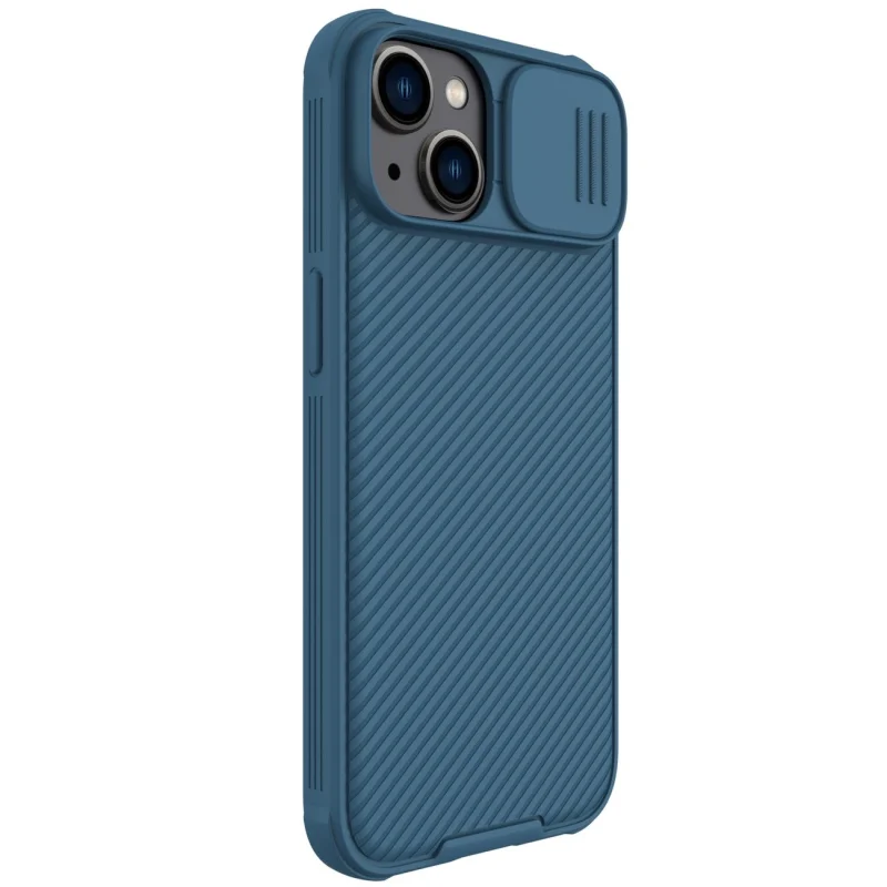 Nillkin CamShield Pro Case etui iPhone 14 pancerny pokrowiec osłona na aparat kamerę niebieski - obrazek 4