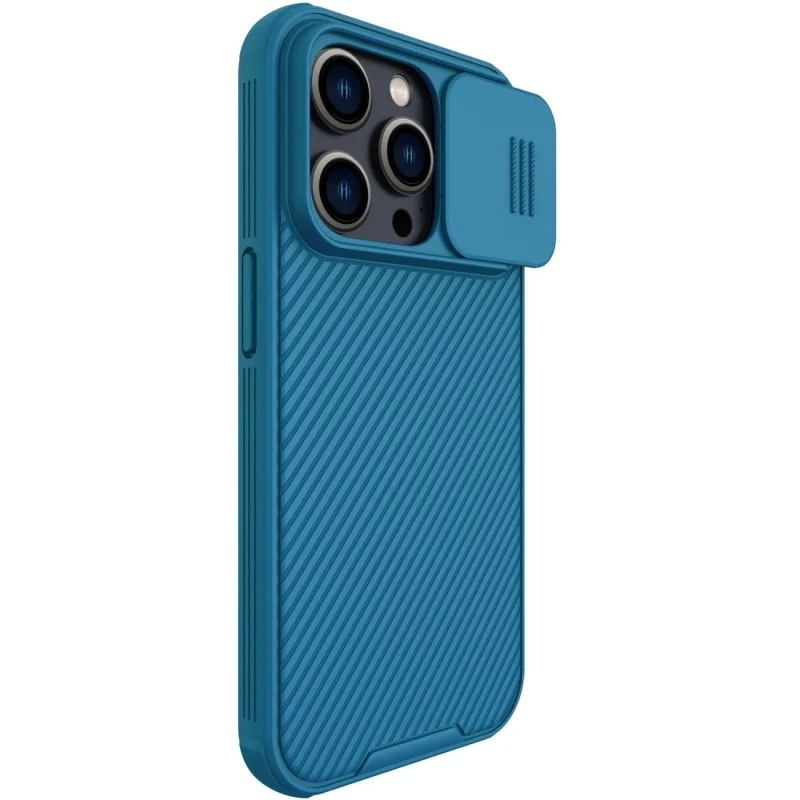 Nillkin CamShield Pro Case etui iPhone 14 Pro pancerny pokrowiec osłona na aparat kamerę niebieski - obrazek 3