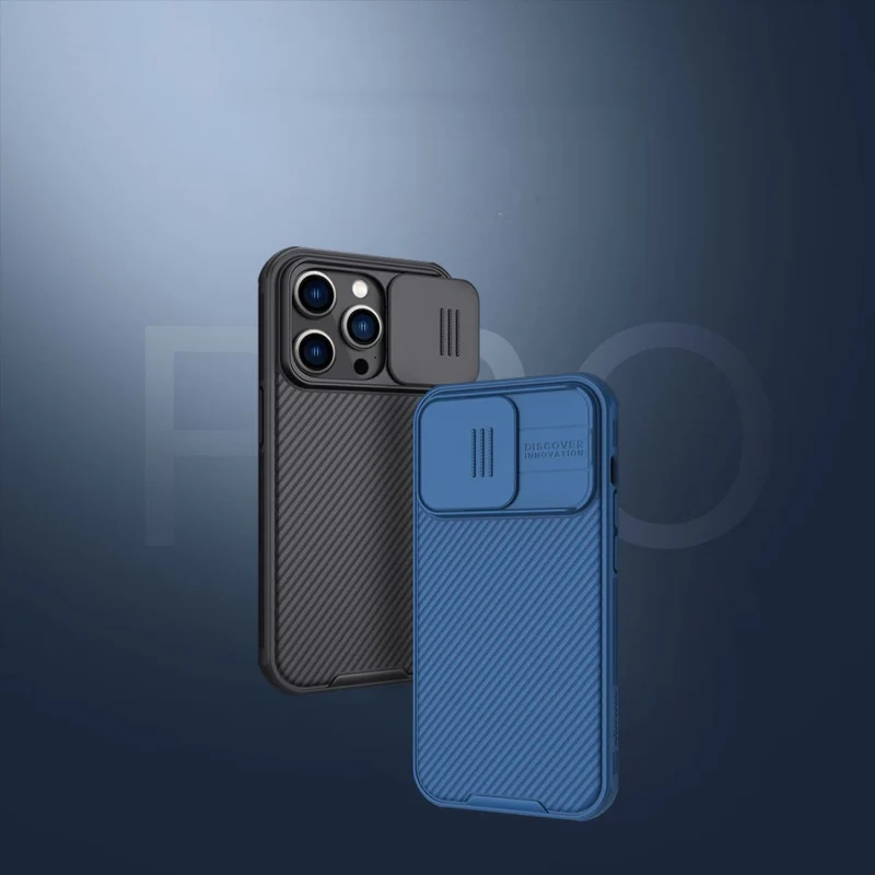 Nillkin CamShield Pro Case etui iPhone 14 Pro pancerny pokrowiec osłona na aparat kamerę niebieski - obrazek 9