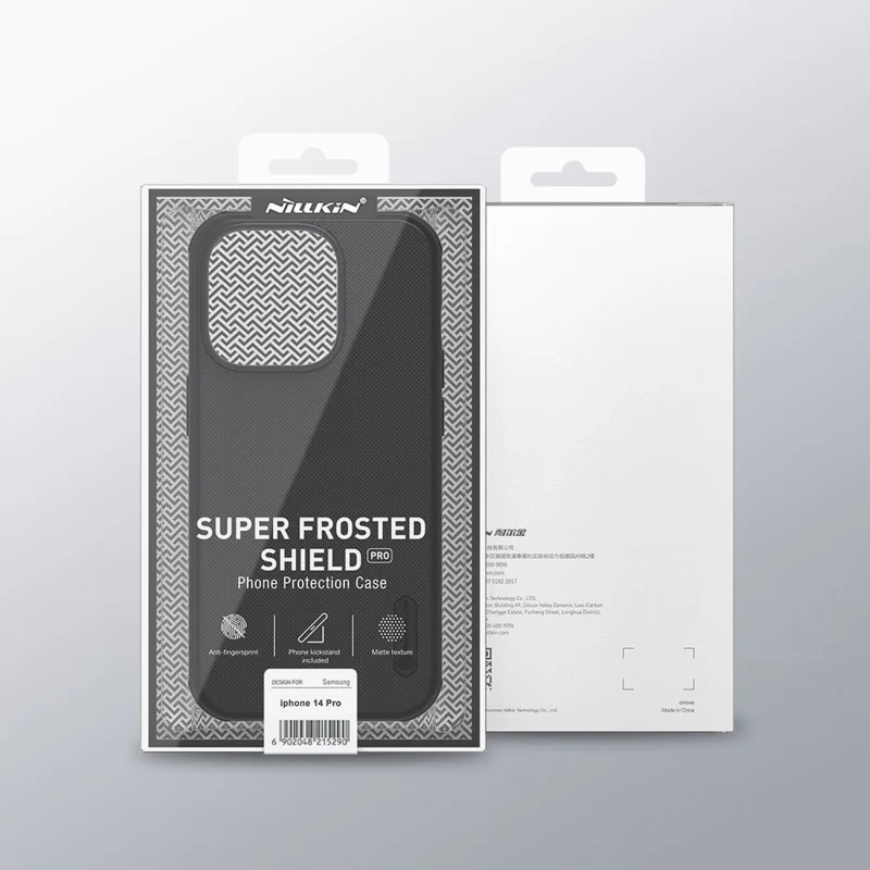 Nillkin Super Frosted Shield Pro etui iPhone 14 Pro pokrowiec na tył plecki czarny - obrazek 5