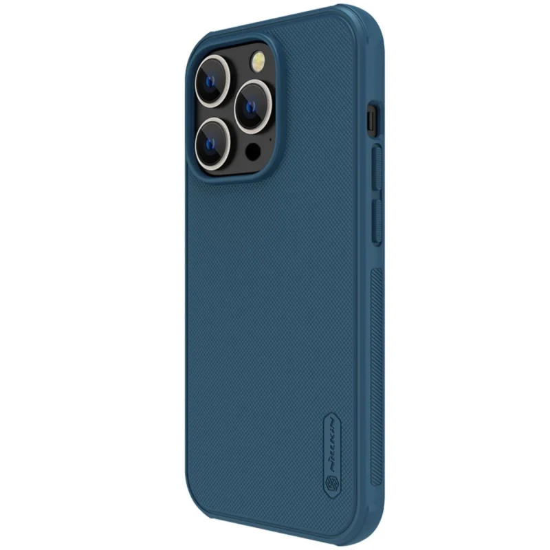 Nillkin Super Frosted Shield Pro etui iPhone 14 Pro pokrowiec na tył plecki niebieski - obrazek 2