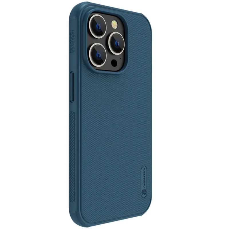 Nillkin Super Frosted Shield Pro etui iPhone 14 Pro pokrowiec na tył plecki niebieski - obrazek 3