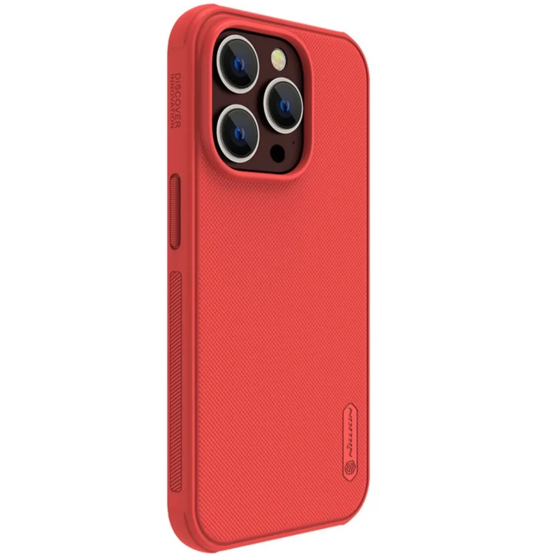 Nillkin Super Frosted Shield Pro etui iPhone 14 Pro pokrowiec na tył plecki czerwony - obrazek 3