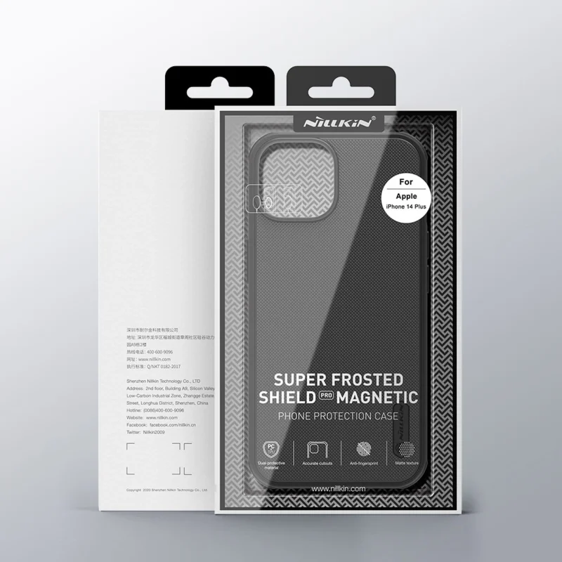 Nillkin Super Frosted Shield Pro Magnetic Case etui iPhone 14 Plus z MagSafe magnetyczne niebieski - obrazek 5