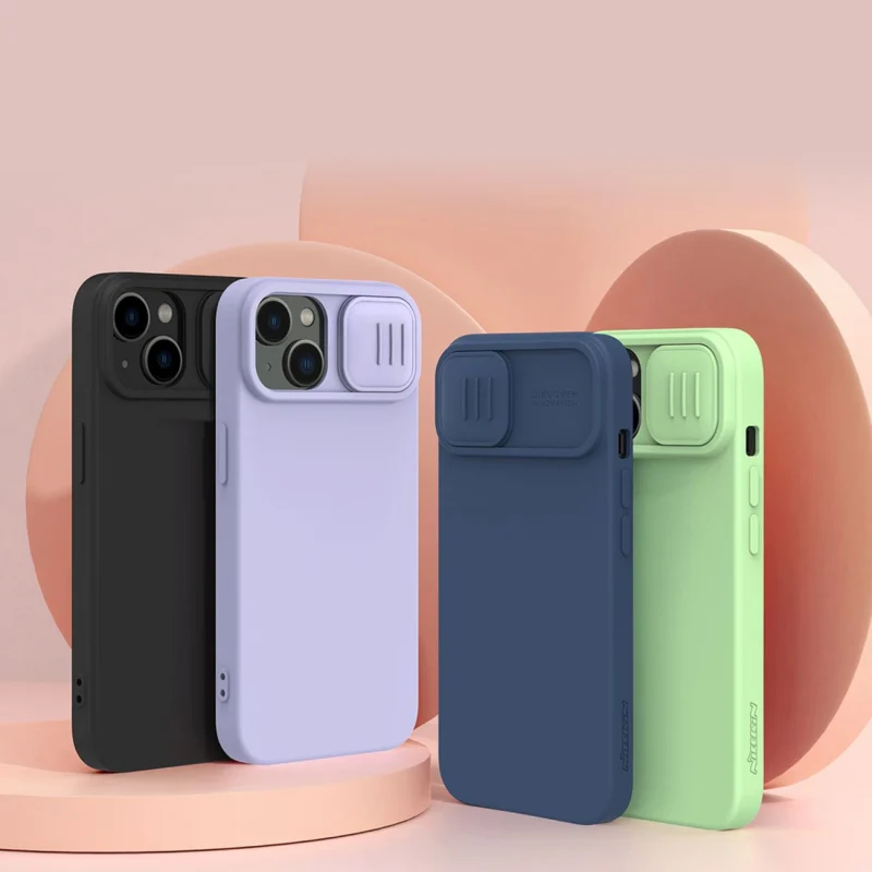 Nillkin CamShield Magnetic Silicone Case etui iPhone 14 Plus magnetyczny MagSafe pokrowiec z osłoną na aparat zielony - obrazek 16