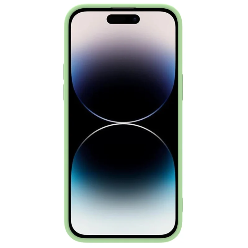 Nillkin CamShield Silky Silicone Case etui iPhone 14 Pro pokrowiec z osłoną na aparat zielony - obrazek 2