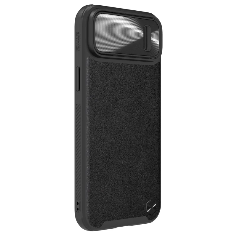 Nillkin CamShield Leather S Case etui iPhone 14 Plus pokrowiec z osłoną na aparat czarne - obrazek 4