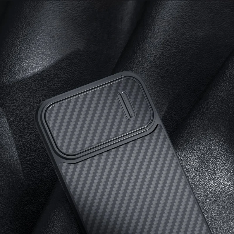 Nillkin Synthetic Fiber S Case etui iPhone 14 z osłoną na aparat czarny - obrazek 11