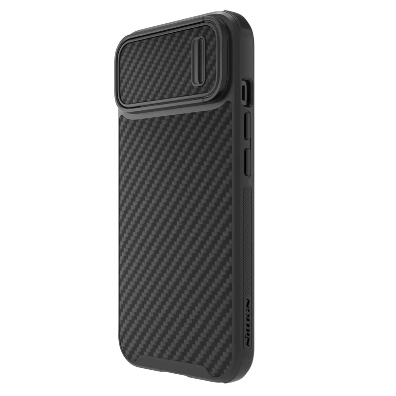 Nillkin Synthetic Fiber S Case etui iPhone 14 z osłoną na aparat czarny - obrazek 4