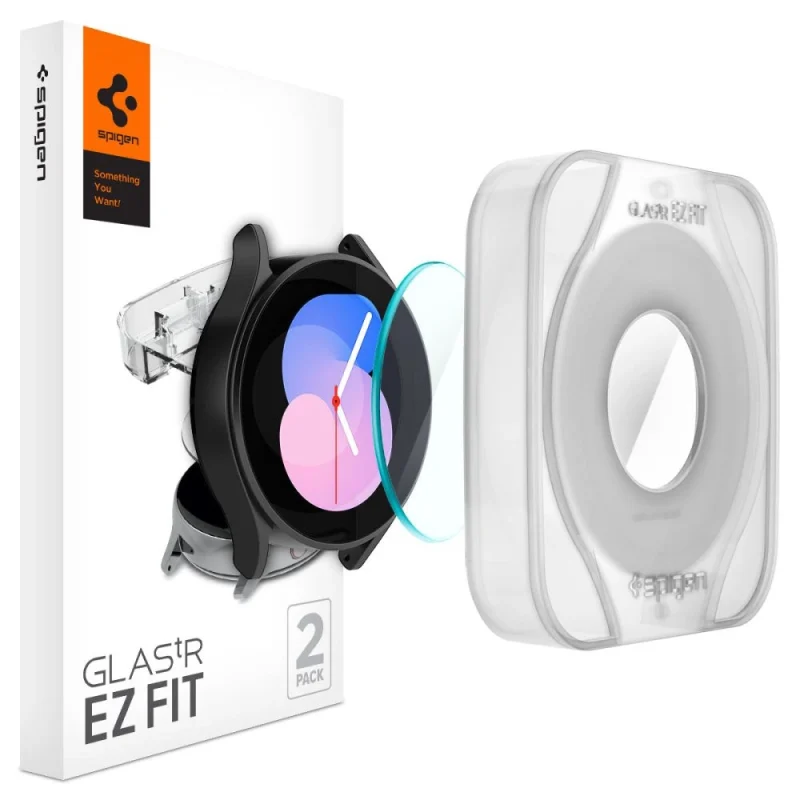 Szkło hartowane Spigen Glas.tR EZ Fit na Samsung Galaxy Watch 4 / 5 (40 mm) - 2 szt.