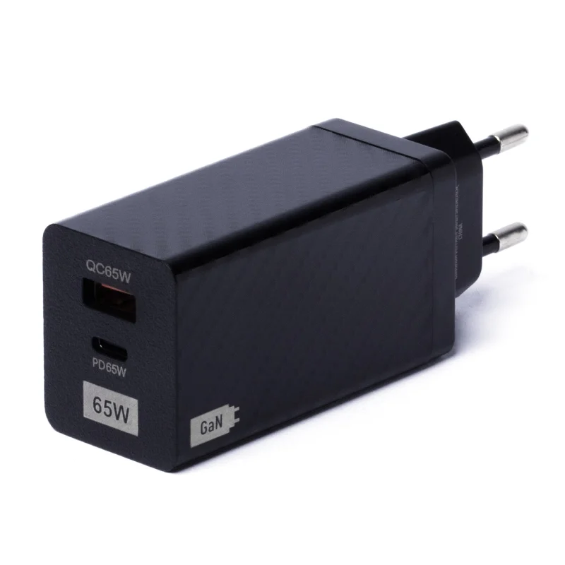 Wozinsky ładowarka GaN 65W z portami USB, USB C wspiera QC 3.0 PD czarna (WWCG01) - obrazek 2