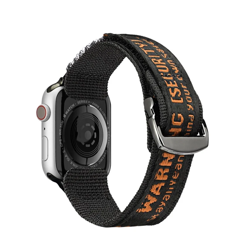 Dux Ducis Strap (Outdoor Version) pasek Apple Watch Ultra, SE, 9, 8, 7, 6, 5, 4, 3, 2, 1 (49, 45, 44, 42 mm) nylonowa opaska bransoleta czarno-pomarańczowy - obrazek 2