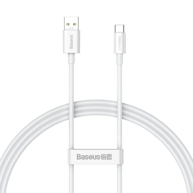 Baseus Superior Series kabel SUPERVOOC USB-A do USB-C 65W 1m biały