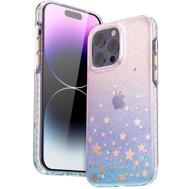 Kingxbar Heart Star Series etui iPhone 14 Pro Max etui w gwiazdki zodiac - obrazek 4