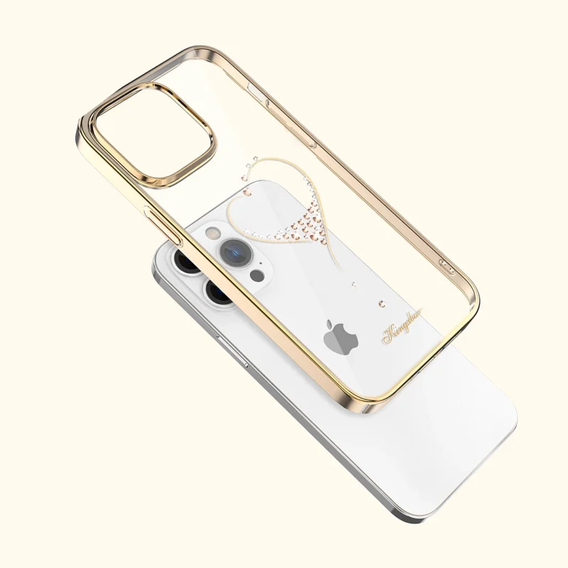 Etui silikonowe z kryształami Swarovski Kingxbar Wish Series do iPhone 14 Plus - złote - obrazek 6